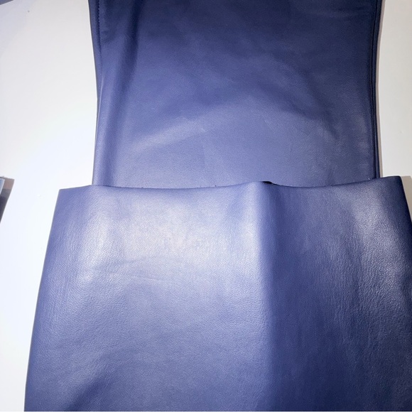 Bagatelle Blue Faux Leather Pants - Picture 6 of 16